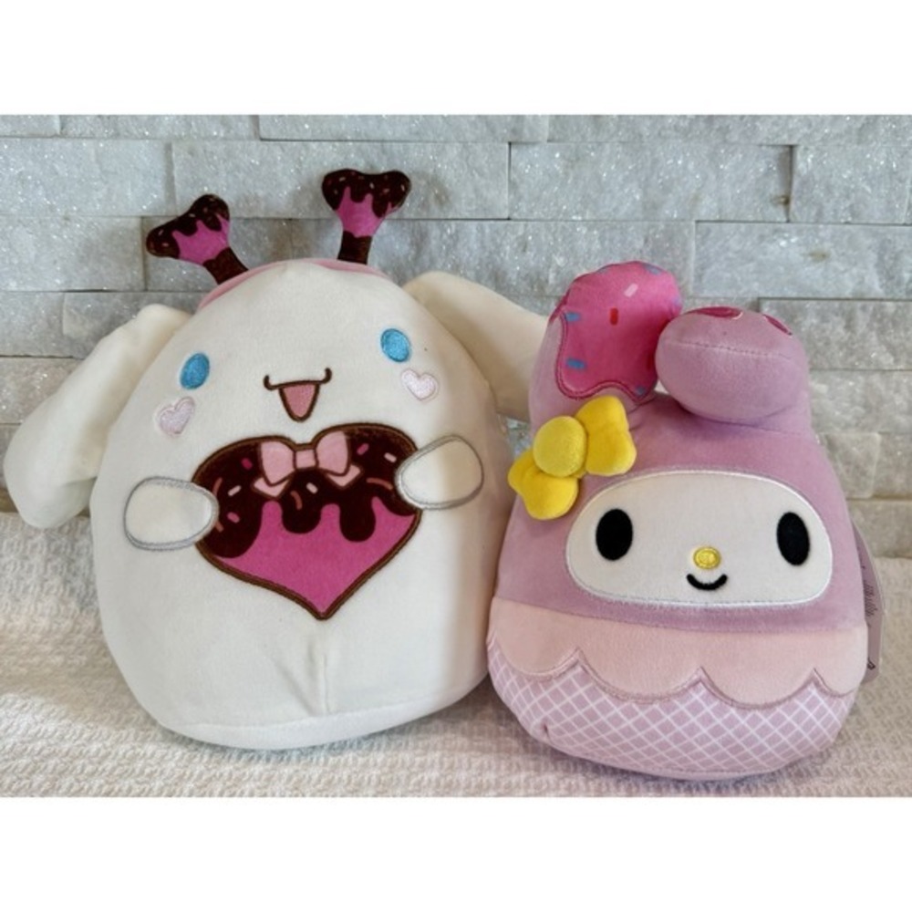 Squishmallows Sanrio Hello Kitty Cinnamoroll & My Melody Plush NWT 8" Lot